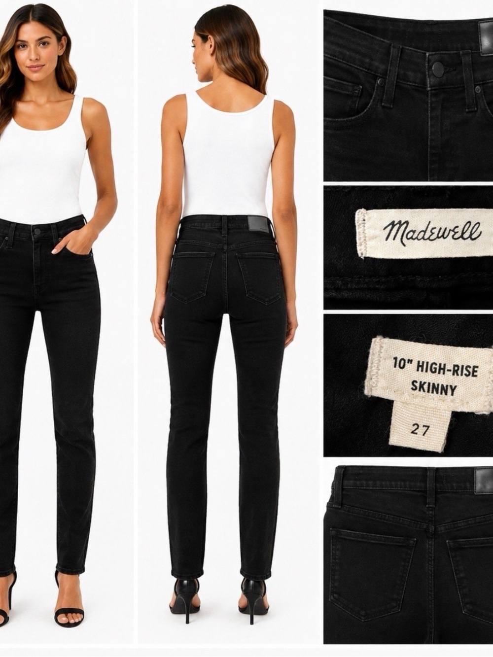 Madewell High-Rise Skinny Jeans — Black